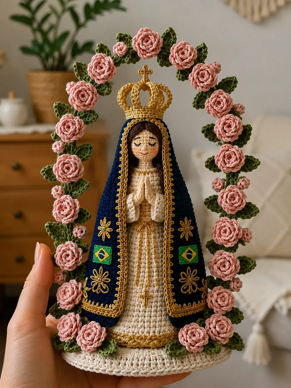 Nossa Senhora Aparecida em crochê